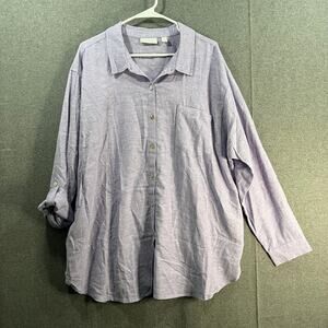 Susan Graver Pure Regular Cross Dued Linen Blend Sweet Lilac X-Large
